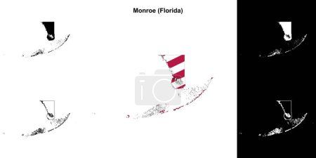 Monroe County (Florida) outline map set