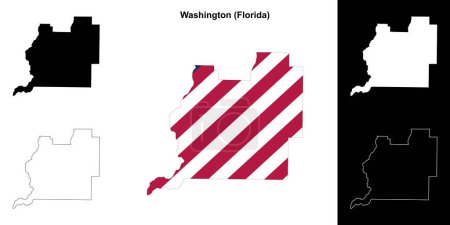 Washington County (Florida) outline map set