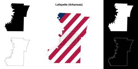 Téléchargez les illustrations : Plan du comté de Lafayette (Arkansas) - en licence libre de droit