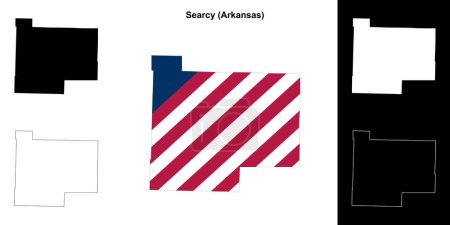 Searcy County (Arkansas) esquema conjunto de mapas