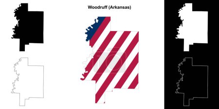 Woodruff County (Arkansas) schéma carte
