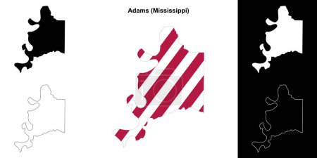 Adams County (Mississippi) Kartenskizze