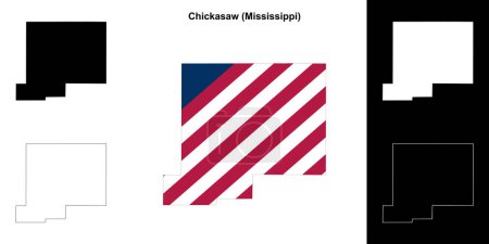 Chickasaw County (Mississippi) Übersichtskarte