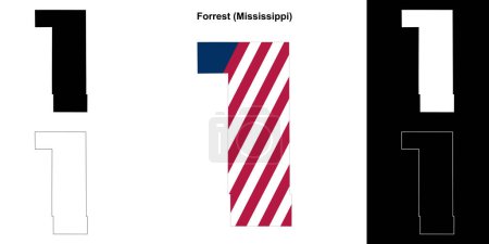 Forrest County (Mississippi) Übersichtskarte
