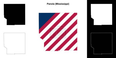 Panola County (Mississippi) esquema mapa conjunto