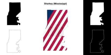Sharkey County (Mississippi) Kartenskizze