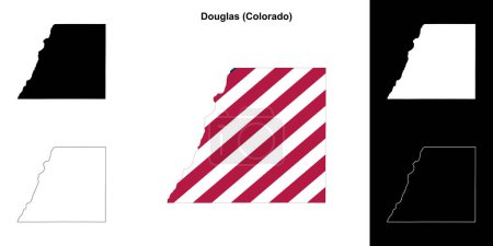 Douglas County (Colorado) outline map set