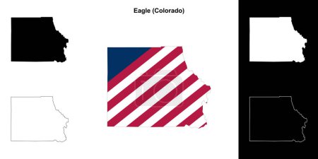 Eagle County (Colorado) outline map set
