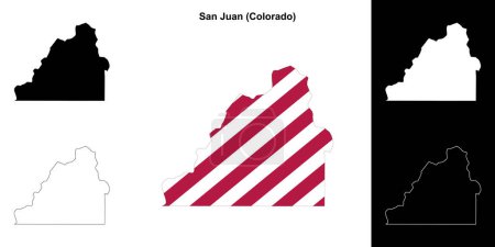 San Juan County (Colorado) umrissenes Kartenset