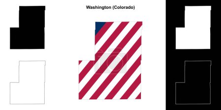 Washington County (Colorado) outline map set