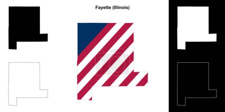 Conjunto de mapas de contorno del Condado de Fayette (Illinois)