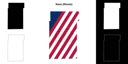 Kane County (Illinois) esquema conjunto de mapas