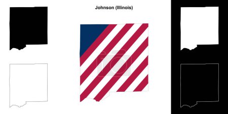 Johnson County (Illinois) outline map set