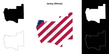 Jersey County (Illinois) outline map set