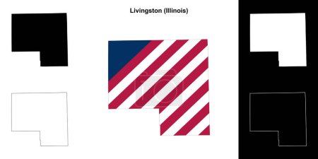 Livingston County (Illinois) umrissenes Kartenset