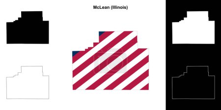 McLean County (Illinois) Umrisse der Karte