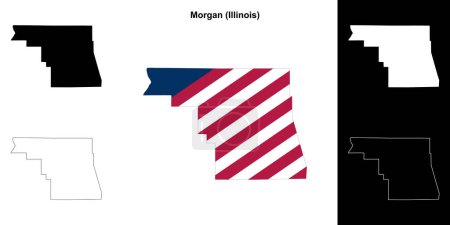Morgan County (Illinois) Umrisse der Karte