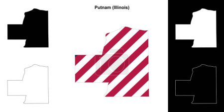 Putnam County (Illinois) Umrisse der Karte