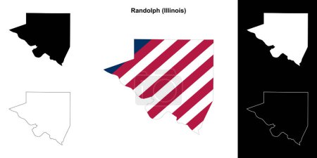 Randolph County (Illinois) outline map set