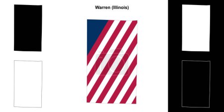Conjunto de mapas de contorno del Condado de Warren (Illinois)