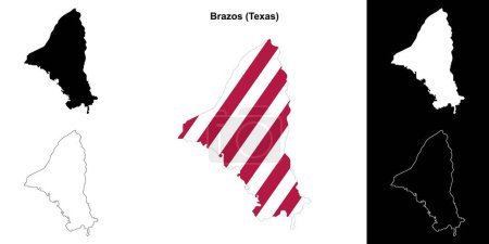 Conjunto de mapas de contorno del Condado de Brazos (Texas)