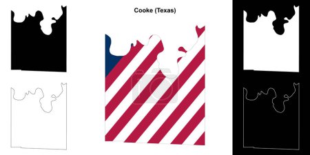 Ensemble de cartes générales du comté de Cooke (Texas)