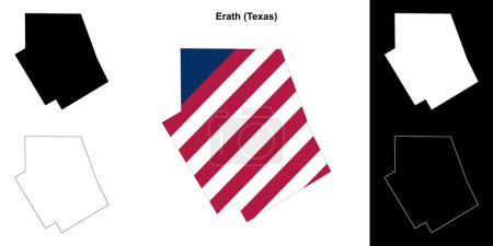 Erath County (Texas) outline map set