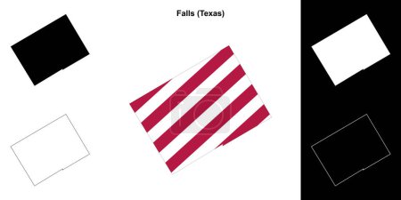 Falls County (Texas) Umrisse der Karte