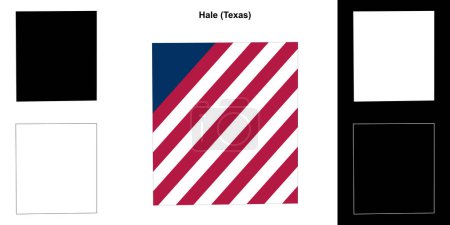 Hale County (Texas) outline map set