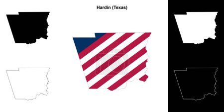 Condado de Hardin (Texas) esquema mapa conjunto