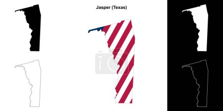 Jasper County (Texas) umrissenes Kartenset