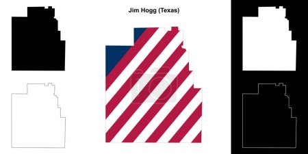 Jim Hogg County (Texas) umrissenes Kartenset
