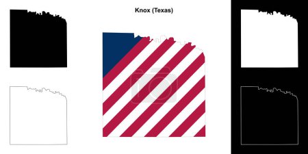 Knox County (Texas) umrissenes Kartenset