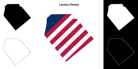 Lavaca County (Texas) outline map set