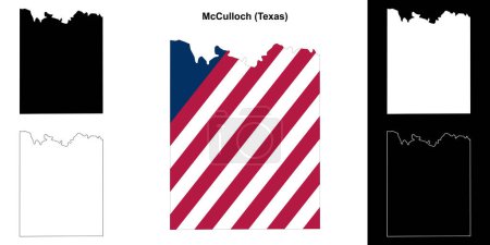 McCulloch County (Texas) umrissenes Kartenset