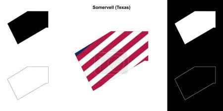 Somervell County (Texas) outline map set