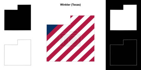 Winkler County (Texas) outline map set