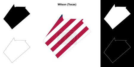 Wilson County (Texas) umrissenes Kartenset