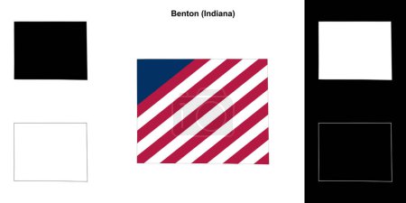 Benton County (Indiana) outline map set