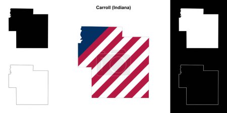 Carroll County (Indiana) schéma carte