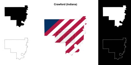 Condado de Crawford (Indiana) esquema mapa conjunto
