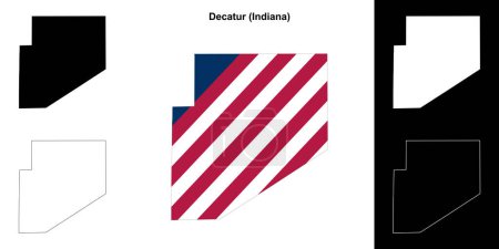 Decatur County (Indiana) esquema mapa conjunto