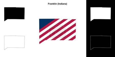 Franklin County (Indiana) outline map set