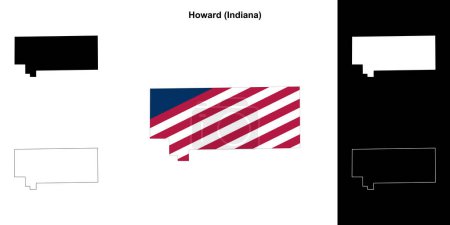 Téléchargez les illustrations : Howard County (Indiana) schéma cartographique - en licence libre de droit