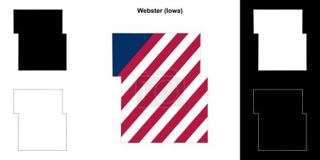 Webster County (Iowa) outline map set