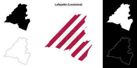 Lafayette Parish (Luisiana) esquema mapa conjunto