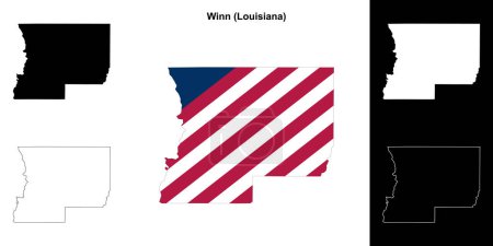 Winn Parish (Louisiana) Übersichtskarte