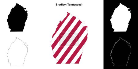 Bradley County (Tennessee) outline map set