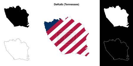 DeKalb County (Tennessee) outline map set