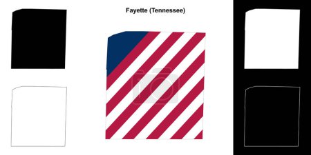 Fayette County (Tennessee) umrissenes Kartenset